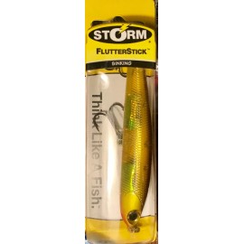 Storm FlutterStick 100 Sinking Pencil 4” 3/4oz Lipless Fluttering Jigging Minnow - Mad Flash Hot Peach