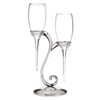 Hortense B. Hewitt Raindrop Shaped Champagne Toasting Flutes with Silver