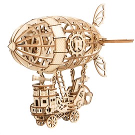 Rolife 3D Puzzle Wooden Craft Kits Wooden Model Building Wooden Puzzle for 8+ Years Old (Airship)