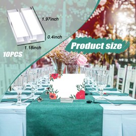 DERJDISF Place Card Holders - Pack of 10 Acrylic Multifunctional Card Holders, Clear Playing Card Holders, Triangular Playing Card Holders, Small Card Clips, Display Stand, for Office and Home