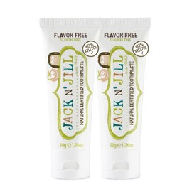 Jack N' Jill Natural Toothpaste for Baby and Infants - Fluoride Free Training Toothpaste, 40% Xylitol, BPA-Free - Flavor Free, 1.76 oz (Pack of 2)