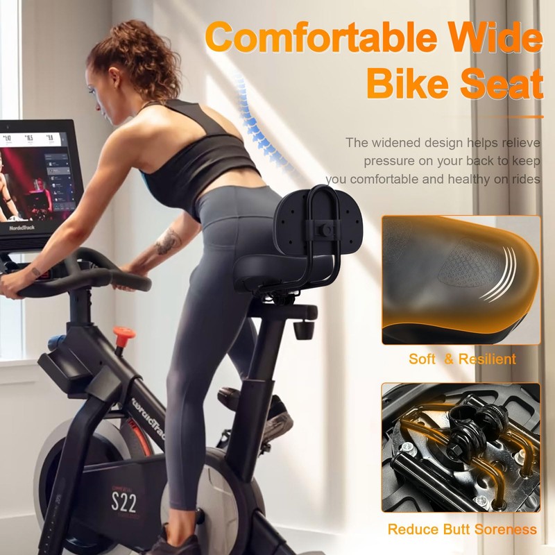 Bike Seat Noseless Wide Comfort Men Women Bicycle Saddle for
