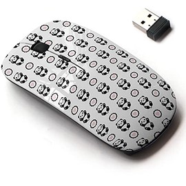 2.4G Wireless Mouse with Cute Pattern Design for All Laptops and Desktops with Nano Receiver - Cute Cartoon Panda