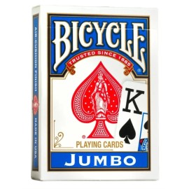 Bicycle NEW - BICYCLE - JUMBO Plastic Coated Playing Cards - BLUE -