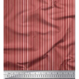 Soimoi Georgette Viscose Fabric Vertical Stripe Decor Fabric Printed metre 42 Inch Wide