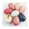 16 Pieces Of Easter Plain And Speckled Eggs With String