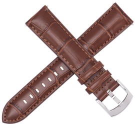 OTTOODY Alligator Grain Leather Watch Straps, Quick Release Top Grain Leather Watch Straps for Men Women - Choice of Color & Width 18mm 20mm 21mm or 22mm, Elegant Watch Band for Watch & Smartwatch