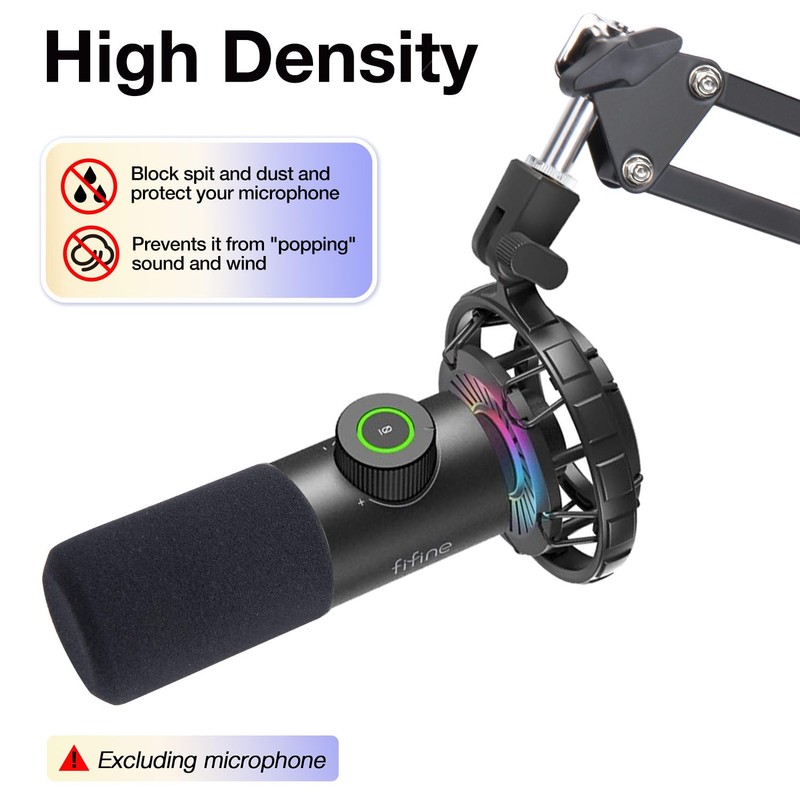 Fifine K658 Mic Pop Filter Microphone Windscreen, Mic Cover Compatible