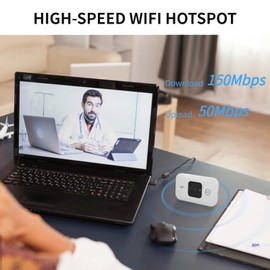 Jectse WiFi Router, 4G LTE Portable Mobile WiFi Router, Hotspot Wireless Internet Router Devices with SIM Card Slot Support B1 B3 B5 B7 B8 B20 B38 B40, 10 Devices for Travel Home