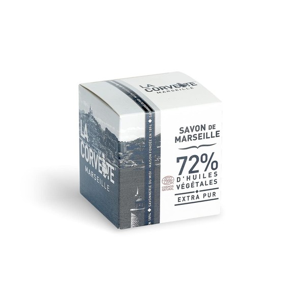 The Corvette Cube of Pure Marseilles Soap Extra ECOCERT Cardboard