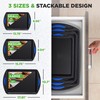 NutriChef 3-Piece Nonstick Cookie Sheets for Baking – Carbon Steel
