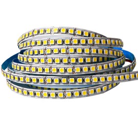 Tesfish 12 V LED Strip Light, Natural White, 4000 K, 5 m LED Strip, 10000 lm, Super Bright SMD 5050, IP20, Total 600 LEDs, LED Strip, LED Strip Light for Bedroom, Kitchen, Advertising Decoration