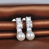 Unendlich U Fashionable Women's Stud Earrings 925 Sterling Silver Cubic