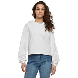 Urban Classics Tb5401-Ladies Heavy Short Hoody Felpa con Cappuccio, Bianco, L Donna