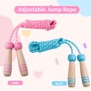 2 Pcs Jump Rope for Kids Adjustable (Pink+Blue)