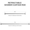 Ausemku Shower Curtain Rod Tension - 40-70 Inch Never Rust