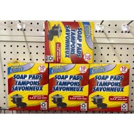 SCRUBUDDIES SCRUB BUDDIES STEEL WOOL SCRUBBING SOAP PADS SAVONNEUX ( 10 Pack in a BOX ) NEW