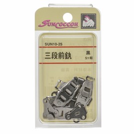 KIYOHARA sankokko- Three Tier Front Clip 5 Pairs Black Sun10 – 25 