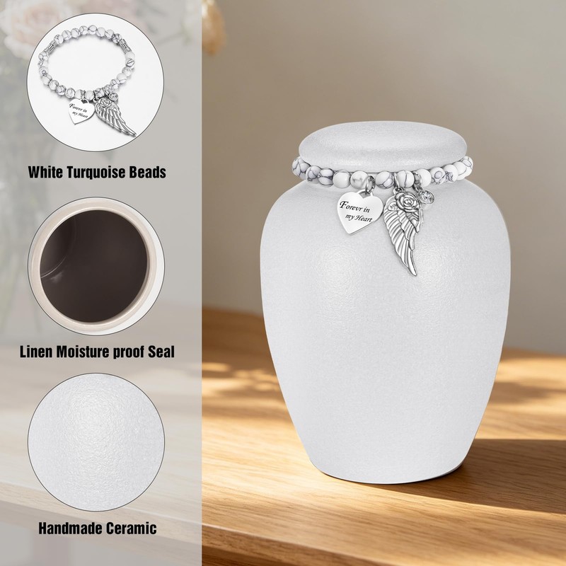 Kagrec Ceramic Cremation Urn for Human Ashes for Men Women