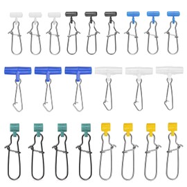 38PCS Fishing Line Sinker Slides with Duo Lock Fishing Clips High Strength Sinker Sliders Fishing Line Connector for Surf Fishing Rig