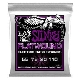 Ernie Ball Power Slinky Flatwound E-Bass-Saiten, Stärke 55-110