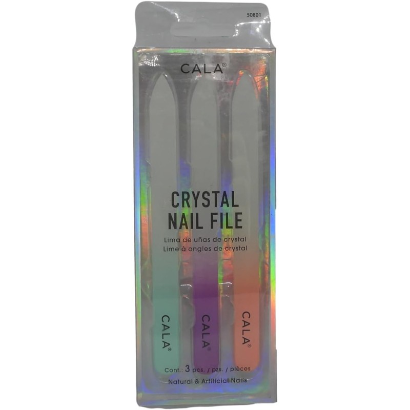 CALA - juego lima de uñas de cristal, 3 piezas