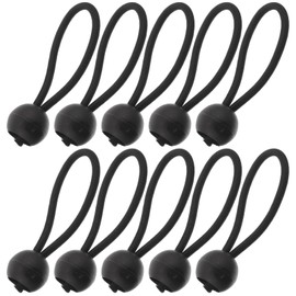 minkissy 20pcs 4mm Plastic Ball Bungee Cord 10cm Length Tarp Tie Down Rope Tent Fixing Outdoor Camping