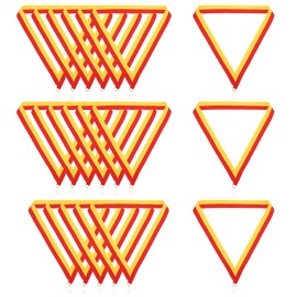 PATIKIL Award Neck Ribbons with Snap Clips, 20 Pcs Polyester Striped Medal Lanyards Ribbon for Competitions Sports Meetings Sports Party, Red Gold