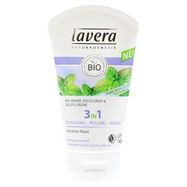 Lavera 3-in-1 Cleaning Exfoliating Mask, Pack of 2 (2 x 125 ml)