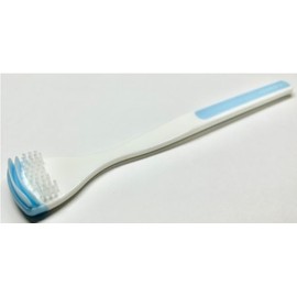 スルガ 舌クリーナー スクレーパー ブラシ式 舌ブラシ 舌磨き ベロ磨き 口臭 ケア 舌苔 除去 口臭対策 全長約17cm 4905687338193