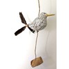 Wooden Seagull with Propeller Wind Chime for Garden and Balcony