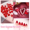 450 Pcs 3D Red Nail Bows Charms for Nails, Acrylic