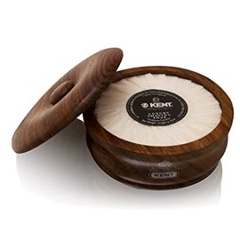 Kent SB6 Dark Wood Shaving Bowl with soap