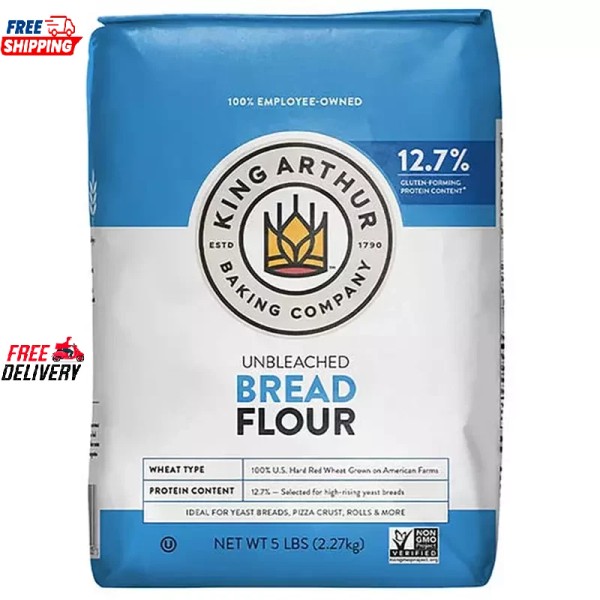 King Arthur, Unbleached Bread Flour, Non-GMO Project Verified, Certified Kosher,