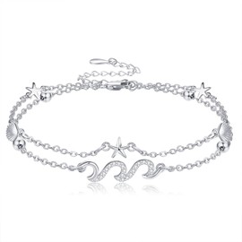 HUKKUN Ladybug/Cow/Cross/Autism Awareness Bracelet for Women Sterling Silver Adjustable Bracelet Jewelry Gift for Girls Daughter Wife, Sterling Silver Silver, created zircon gemstone