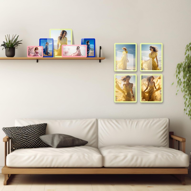 Bluesun 8x10 Picture Frame Blue, Real Glass Frame, can be