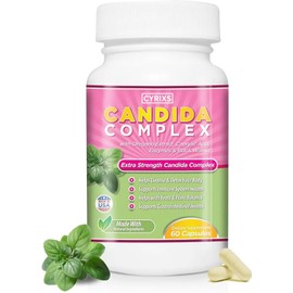 Cyrixs Candida Complex | Enhance Your Immune Health | Natural Herbal Gut Cleanse with Antifungals, Enzymes, and Probiotics | Removes Candida | Prevents Future Occurrences Dietary Supplement