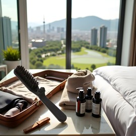 Black Travel Hair Brush Foldable Hairbrush Pocket-fit Mini Hairbrush Wild Boar BristleTravel for Men, Women Compact Finishing Dry and Wet Straight Curls Hair Brushes
