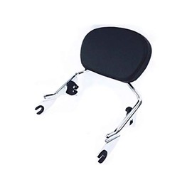 Short Chrome Detachable Low Sissy Bar Backrest Upright Passenger Pad Harley Touring Street Glide Road King Ultra Electra Quick Release Rear SissyBar Back Rest 52610-09A 51579-05A 2014-2024