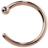 FreshTrends Nose Ring Hoop 14k Rose Gold 20 Gauge 5/16"