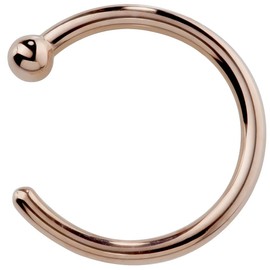 FreshTrends Nose Ring Hoop 14k Rose Gold 20 Gauge 5/16"