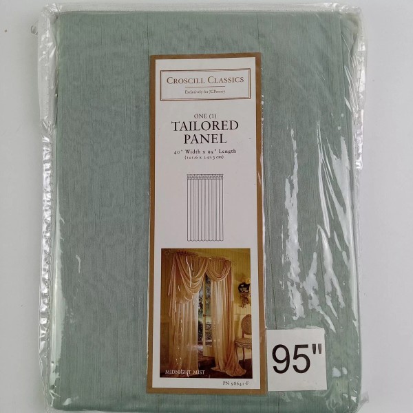 Croscill Classics Sheer Window Panel 40x95" Midnight Mist Wedgewood Gold