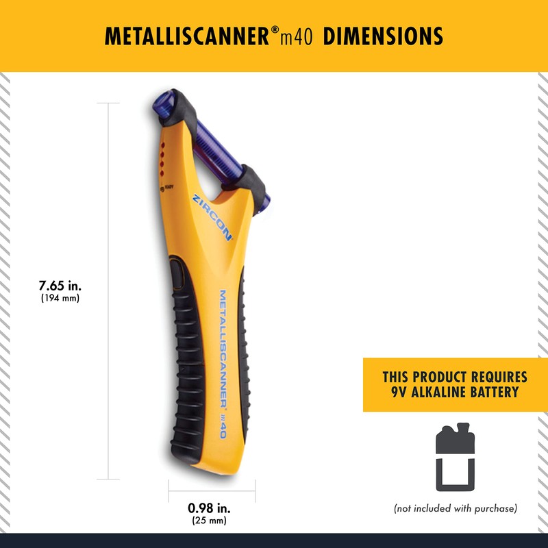 Zircon MetalliScanner m40 Handheld Electronic Metal Detector