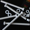 5X White Hex Head Screws Polypropylene (PP) Plastic Nuts and