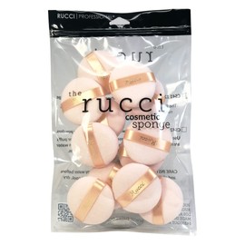 Rucci Cosmetic Replaceable and Super Washable Sponge Powder Puffs 12 Count