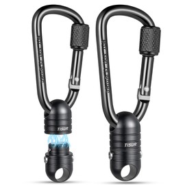 TISUR Magnetic Quick Release Keychain,Magnet Carabiner Key Holder, Detachable Key Chain Rings for Car Keys,Pull Apart keychain Organizer Accessories for Men Women (Black(2-pack))