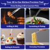 12-inch Stainless Steel Cooking Tongs & Tweezers, Non-Slip Grip &