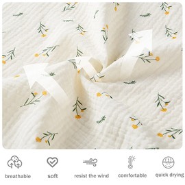 Muslin Nursing Cover for Babies Breastfeeding Cover Cotton Nursing Scarf Breastfeeding Cover Breathable and Lightweight for On the Go Privacy Screen - KAMHBE (Flower)