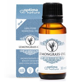Lemongrass Oil Optima Natura 100% Natural Pure Essential Lemongrass Oil Massage Oil Ideal for Aromatherapy 30 ml