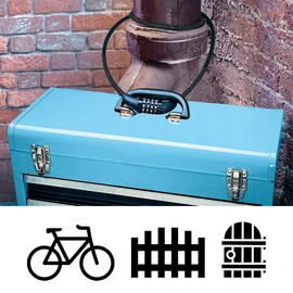 Master Lock 8119EURD, Fahrradkabelschloss mit Zahlenschloss, 1,5-m-Kabel, schwarz
